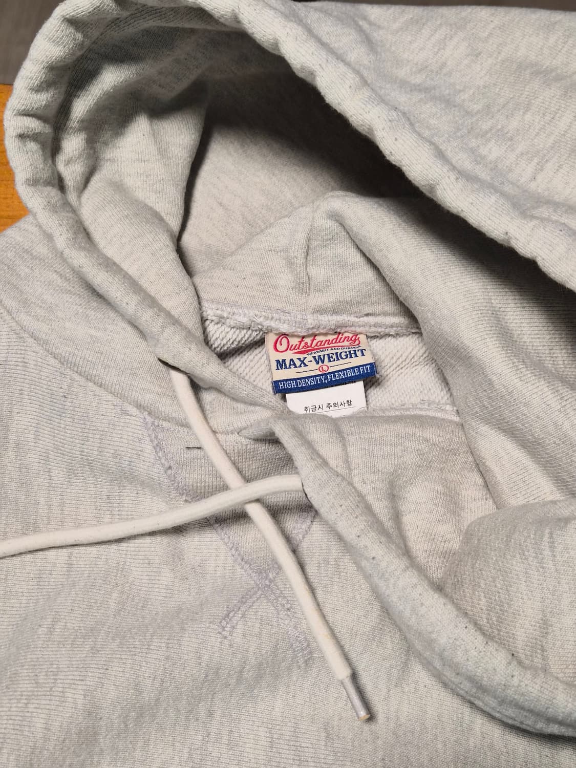 아웃스탠딩 헤비 후드 오트밀 L 상품이미지9
