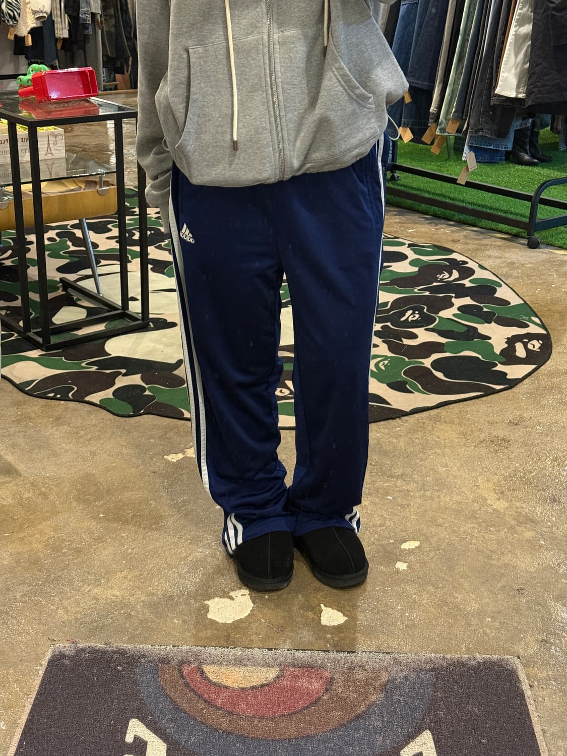 아디다스 똑딱이 트랙팬츠 네이비 상품이미지5