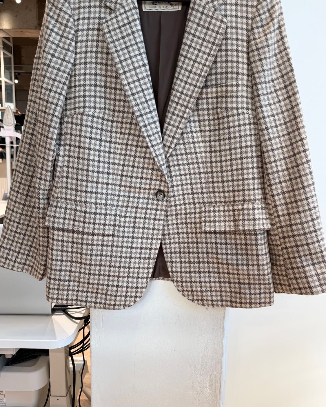 버버리 브라운 체크 1b 블레이저 자켓  상품이미지6