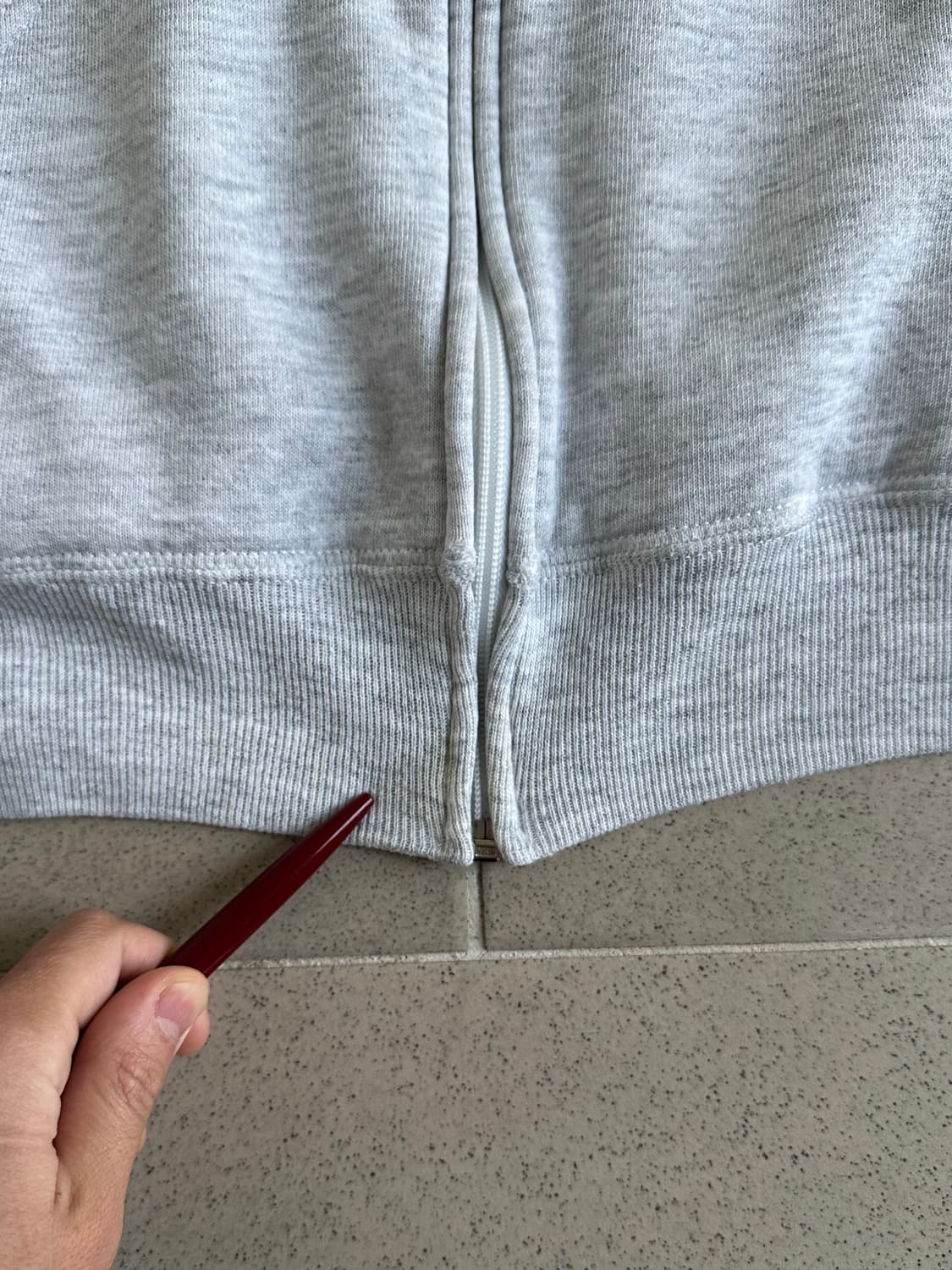 90s 빈티지 러셀 후드집업 그레이 M USA 상품이미지4