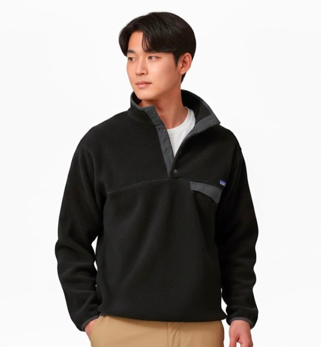 파타고니아 신칠라 풀오버 블랙 w포지그레이 색상  L 상품이미지1