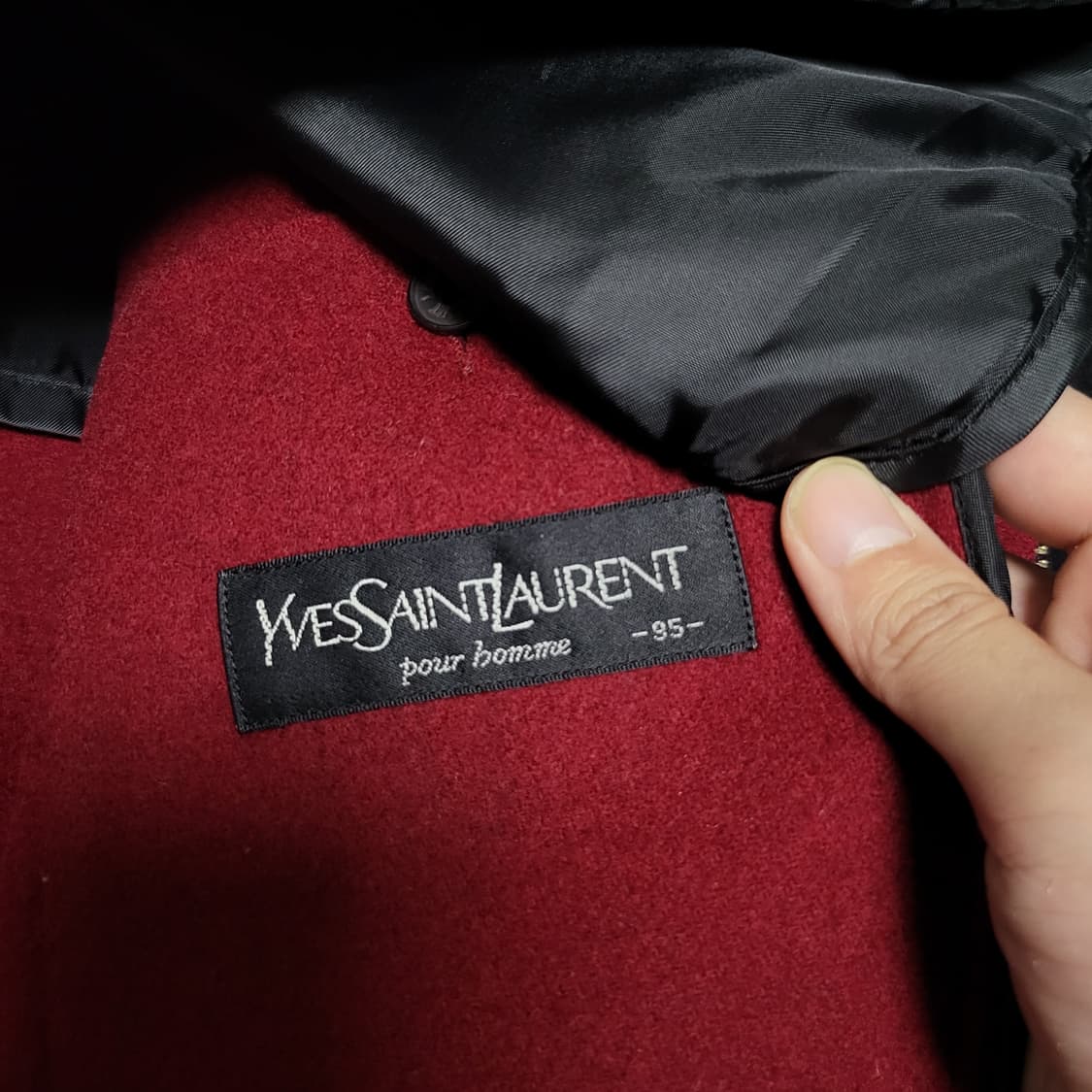 입생로랑 레드안감 내피 탈부착 모직 블루종 자켓 (95-100) 상품이미지9