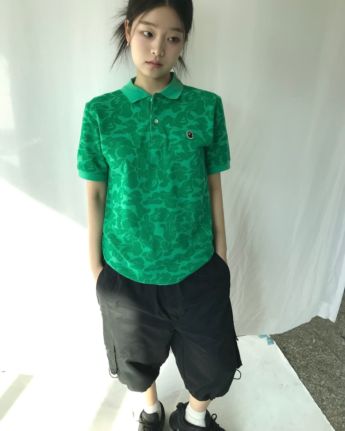 베이프 그린 카모 폴로티 상품이미지1