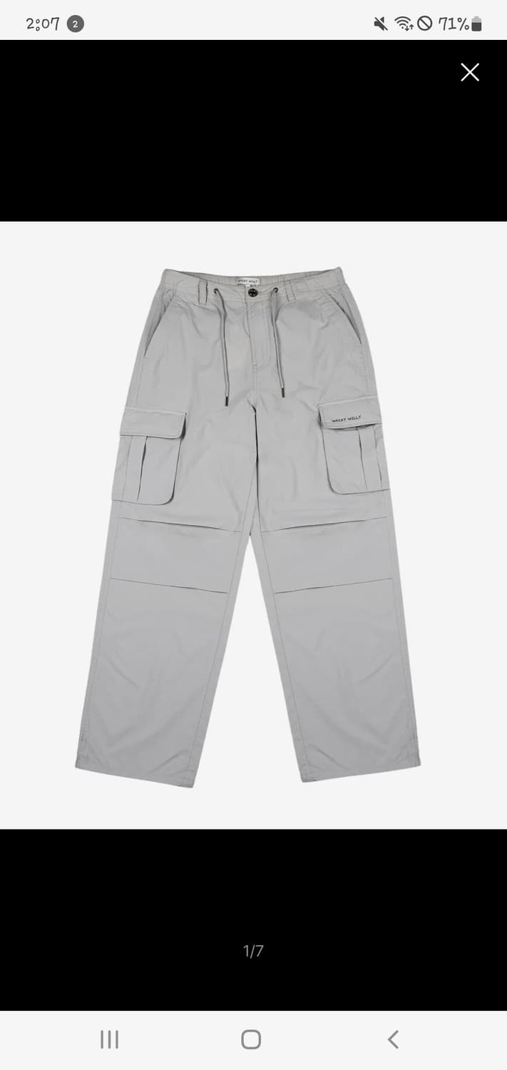 와키윌리 우먼스 나일론 파라슈트 팬츠 그레이 상품이미지1