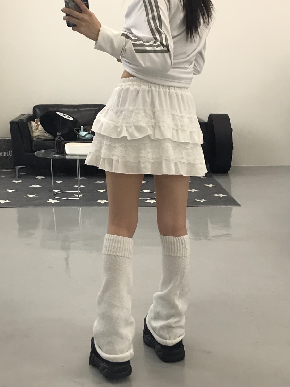Jpn White Frill Mini Skirts 상품이미지2
