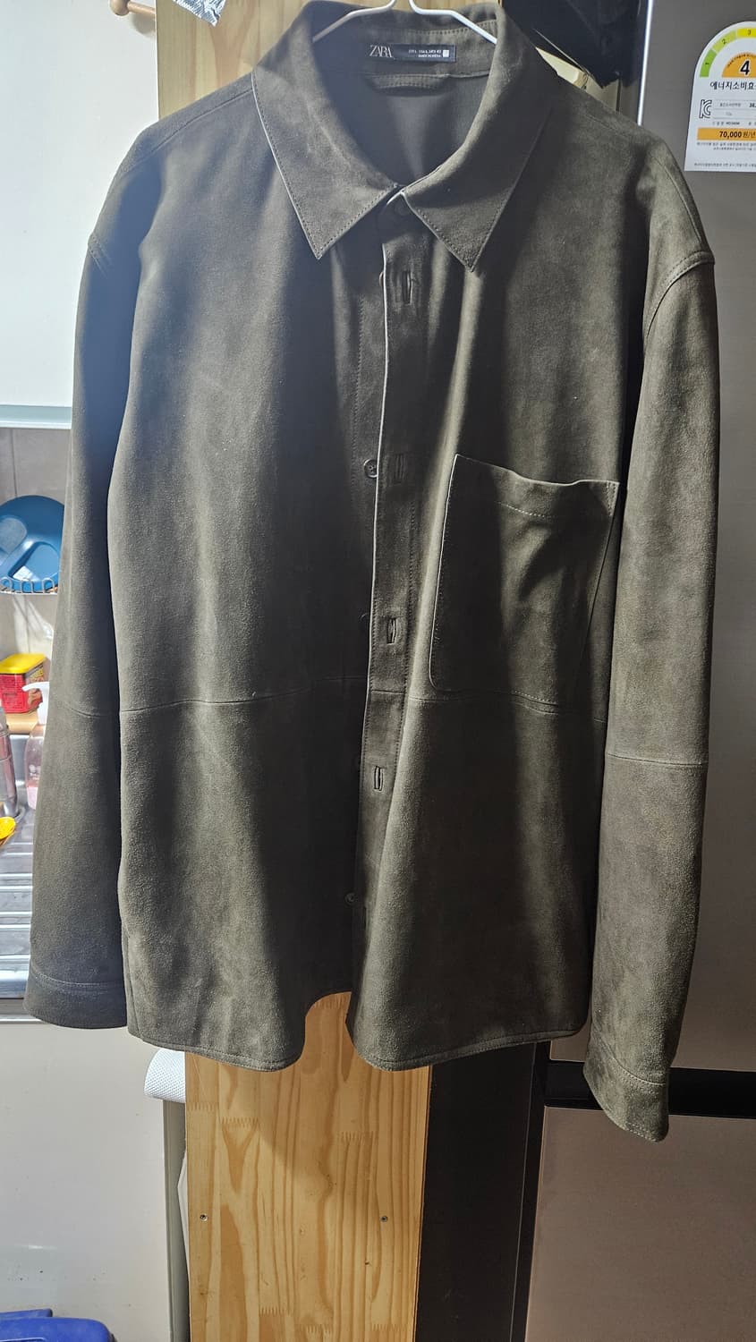 자라 리얼 스웨이드 오버셔츠 L 상품이미지2