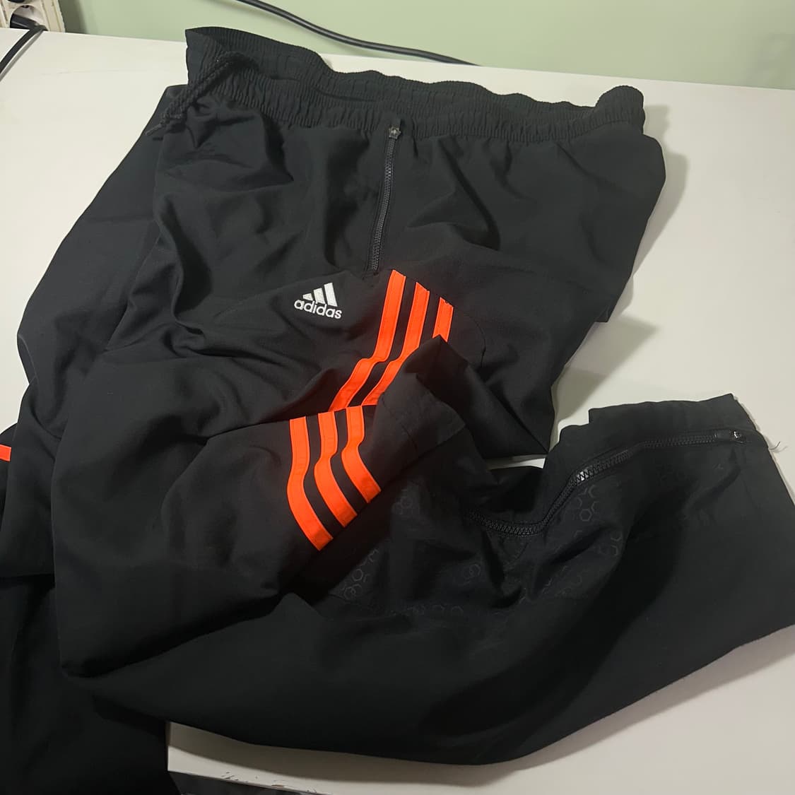 L-XL 아디다스 블랙 CLIMACOOL 폴리 트레이닝 바막팬츠 상품이미지1