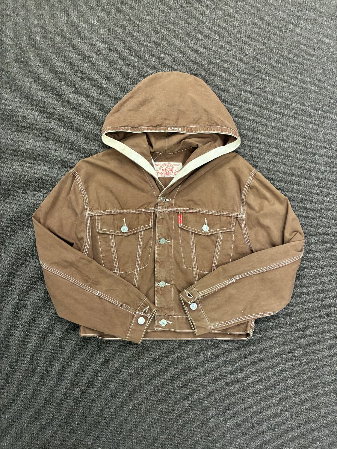 M)Ben Davis 벤데이비스 여성 갈색 후드 데님자켓 상품이미지4