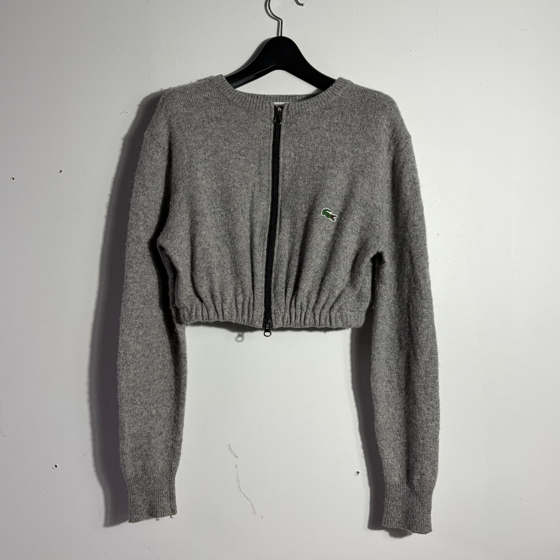라코스테 그레이 크롭 집업 니트 (무료배송) 상품이미지1