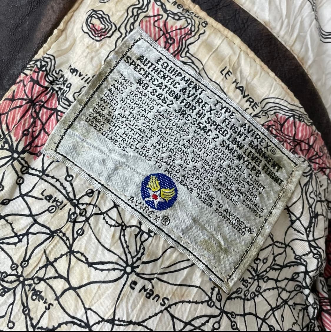 아비렉스 G-1 패치워크 천연가죽 플라이트 자켓 상품이미지6