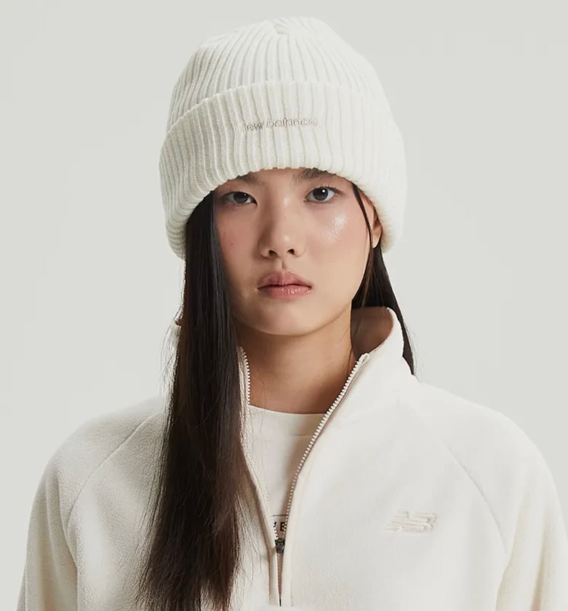 뉴발란스 베이직 비니 크림 CREAM NBGDFF1305 상품이미지1