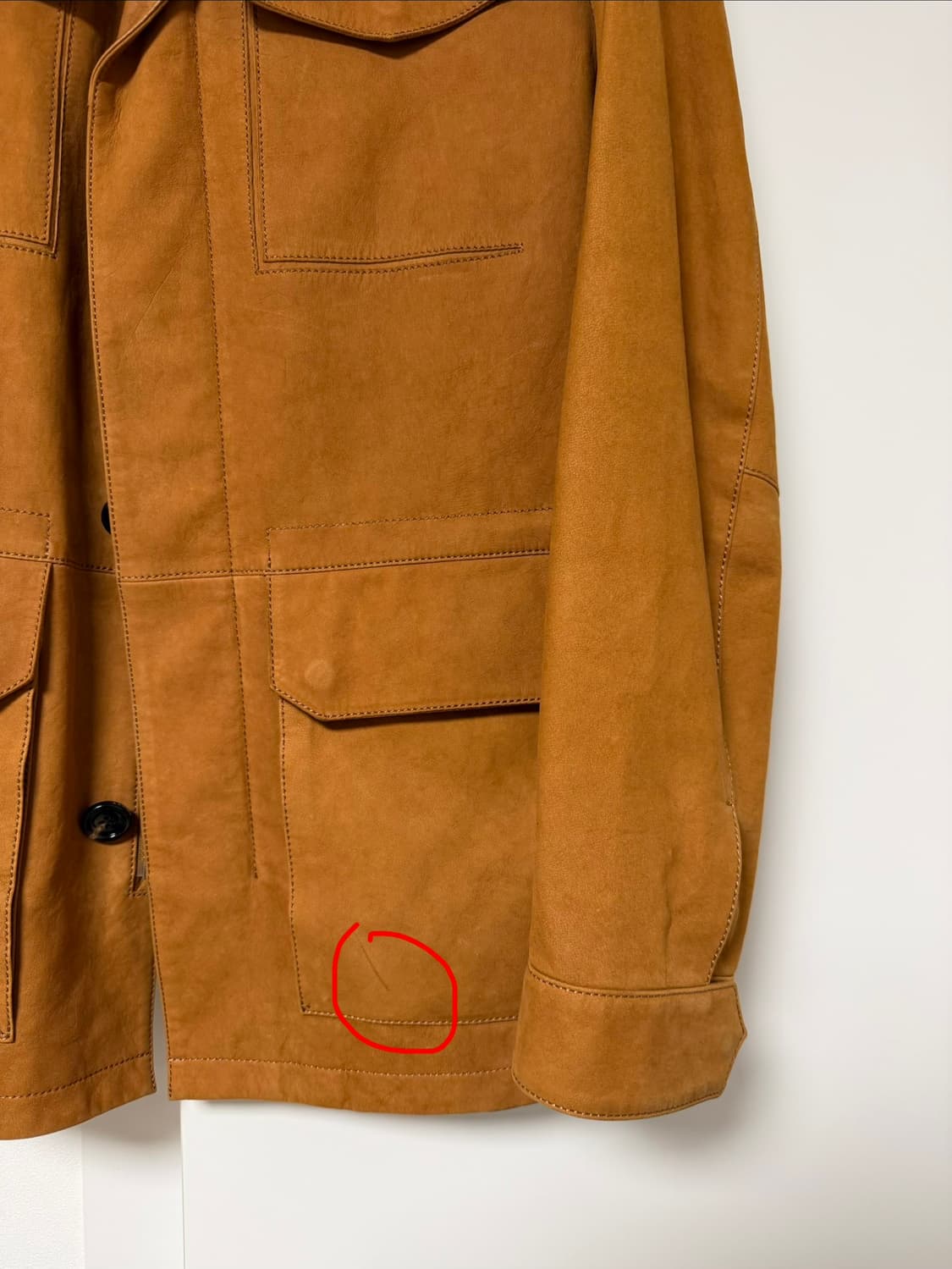 갤럭시 프레스티지 램스킨 레더 사파리 자켓 상품이미지4