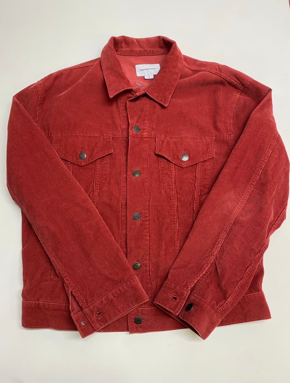 디스이즈네버댓 버건디 코듀로이 트러커 m 상품이미지1