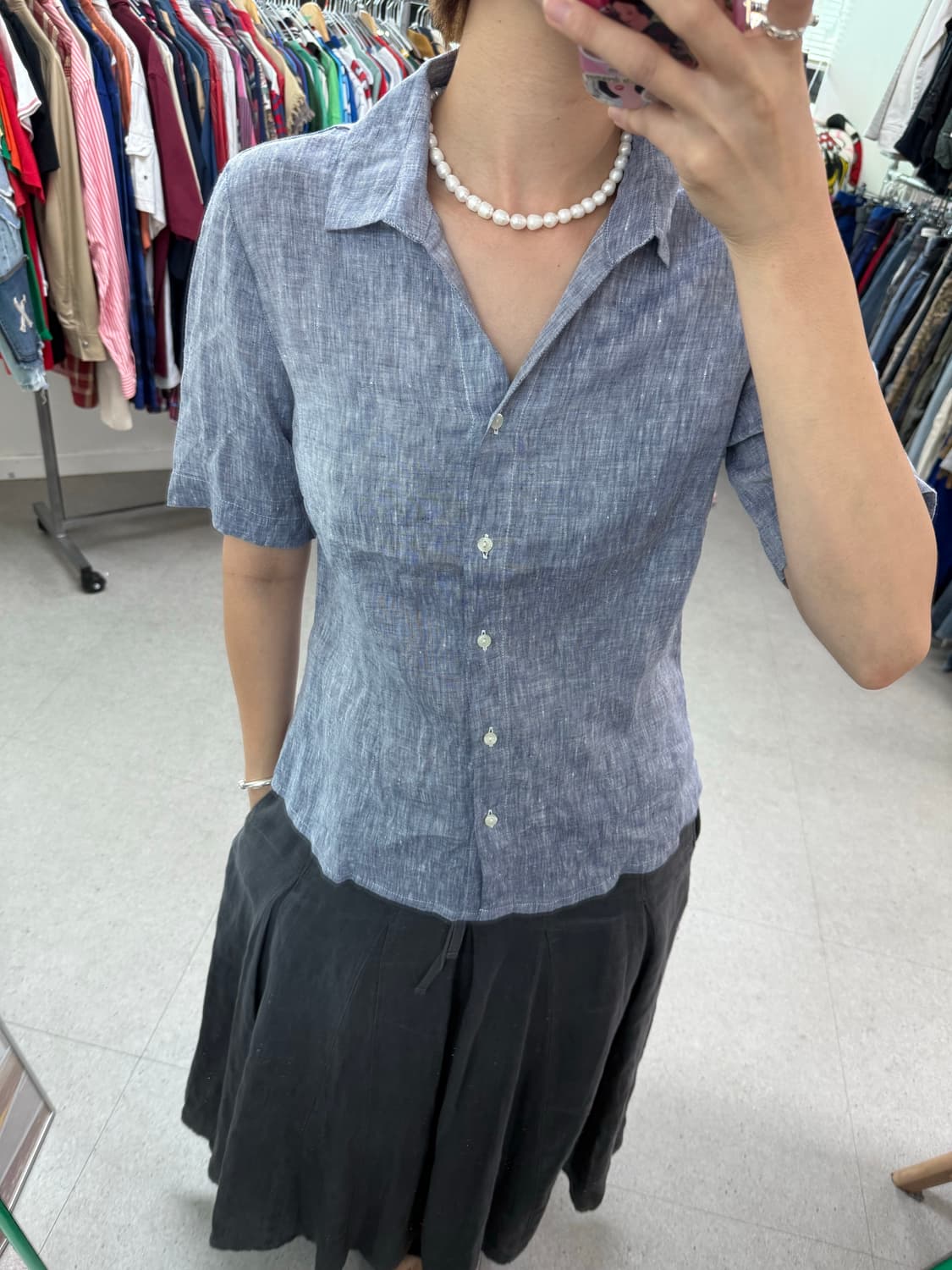 Italy linen blouse 린넨 블라우스 상품이미지6