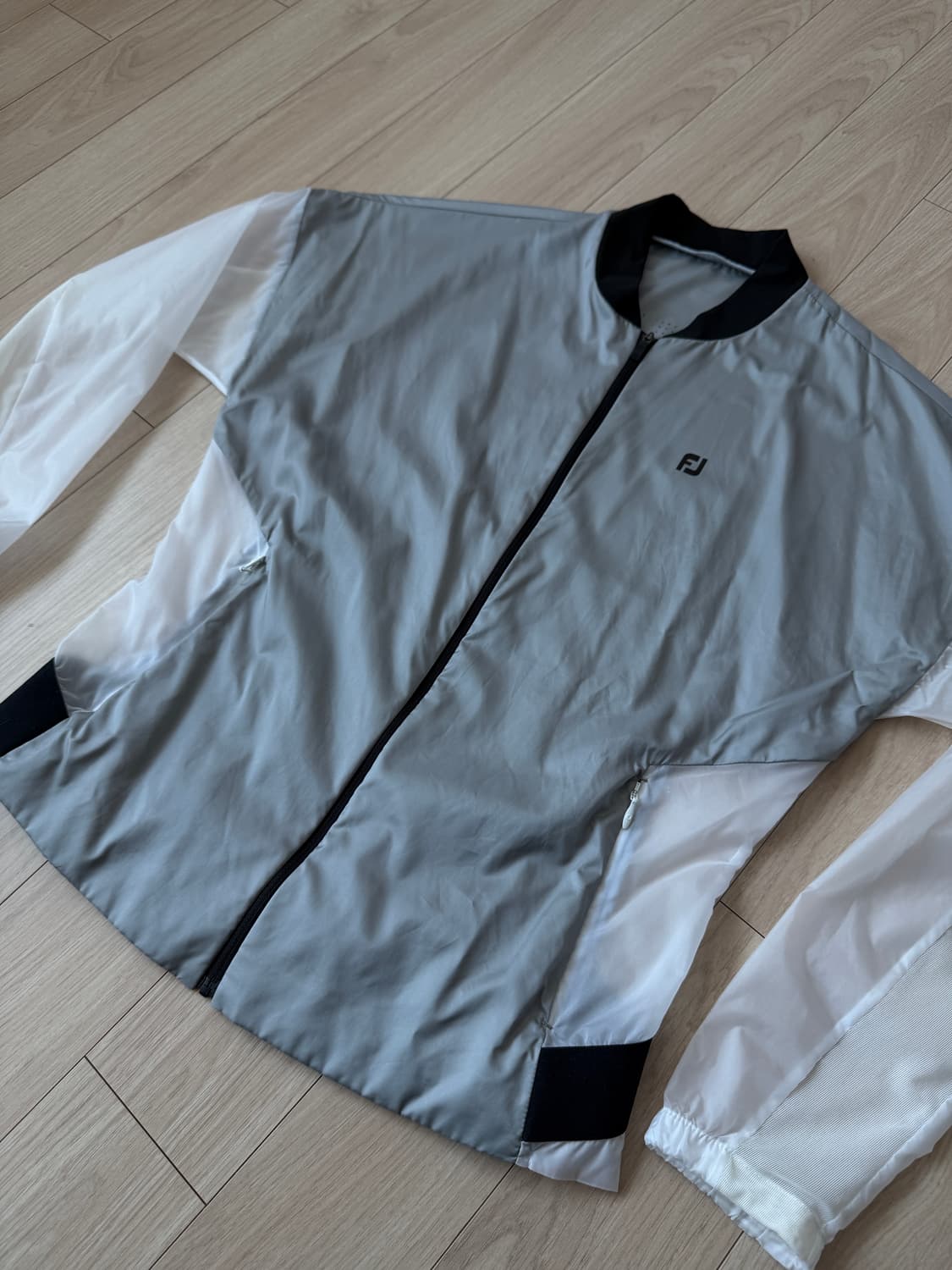 풋조이 FJ 바람막이 자켓 그레이/화이트 S 상품이미지1