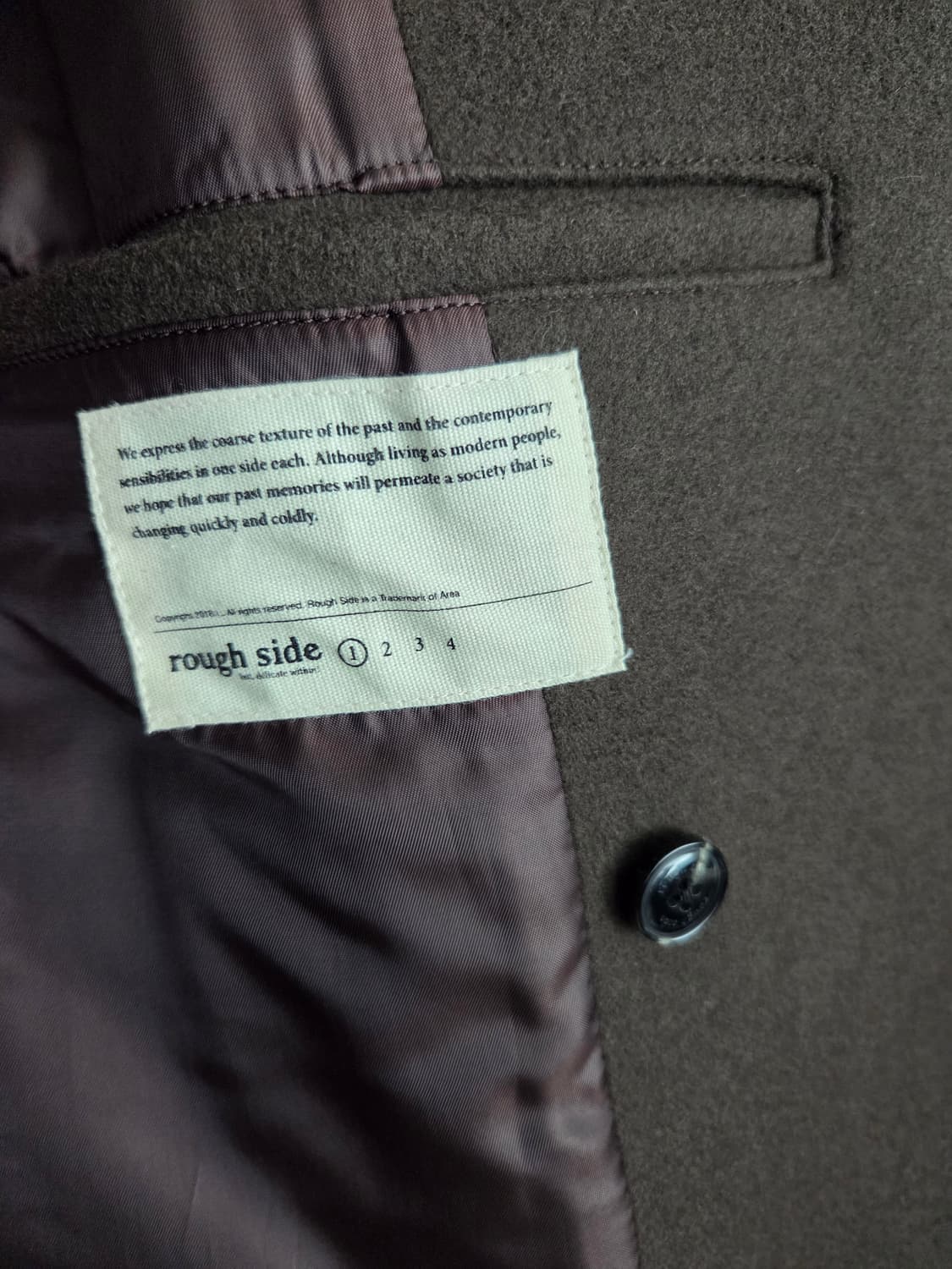 러프사이드 피코트 브라운 1 사이즈 판매합니다. 상품이미지2