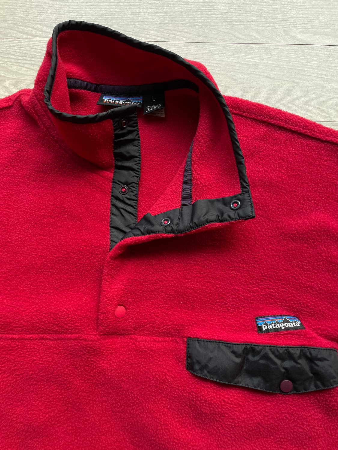 90s 파타고니아 신칠라 레드 블랙 상품이미지4