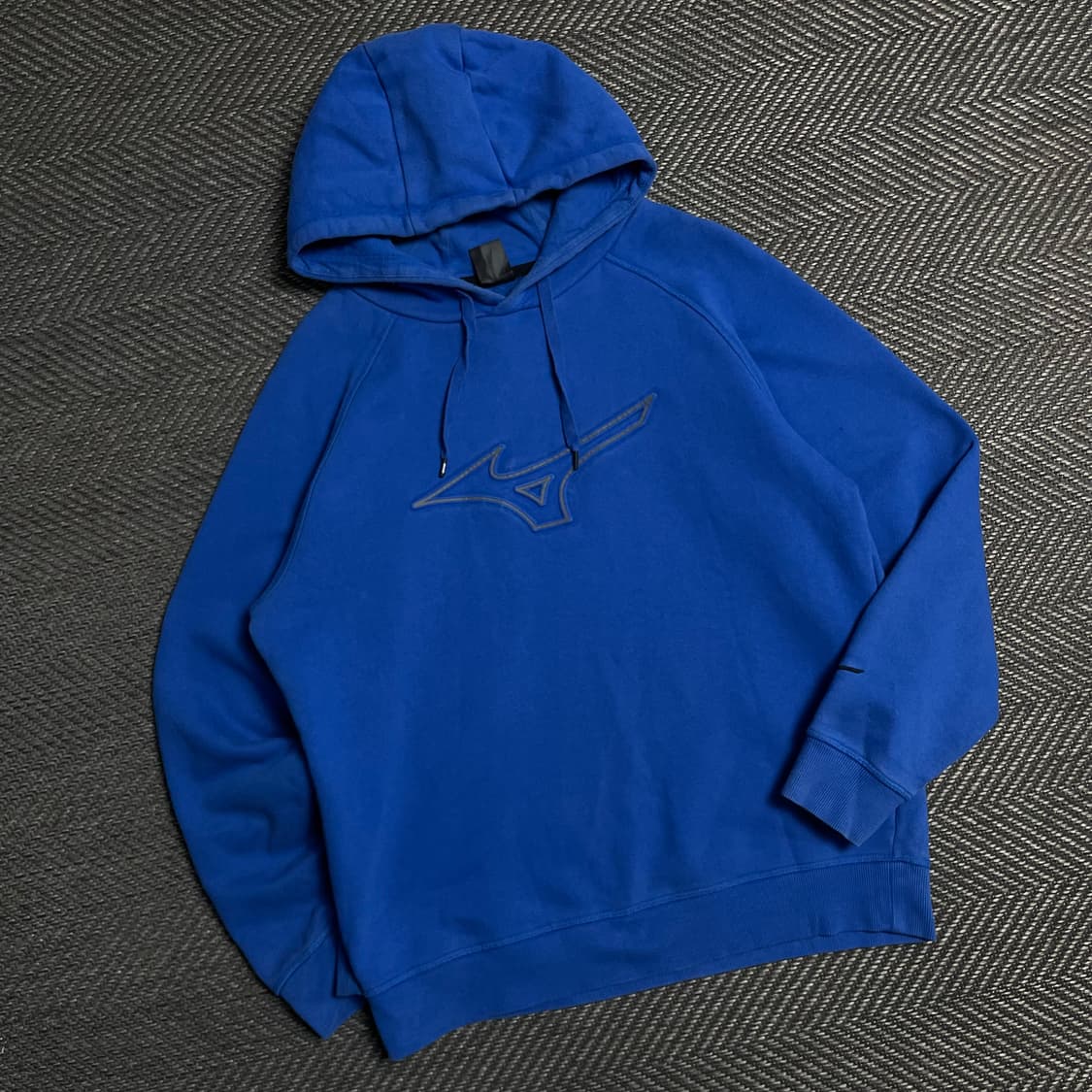 미즈노 올드스쿨 빅로고 후드 티셔츠 블루y 5137 상품이미지1