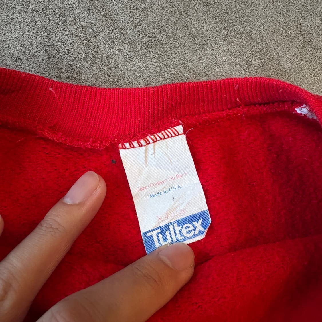 90년대 미국 생산 빈티지 투톤 스웻셔츠 상품이미지5