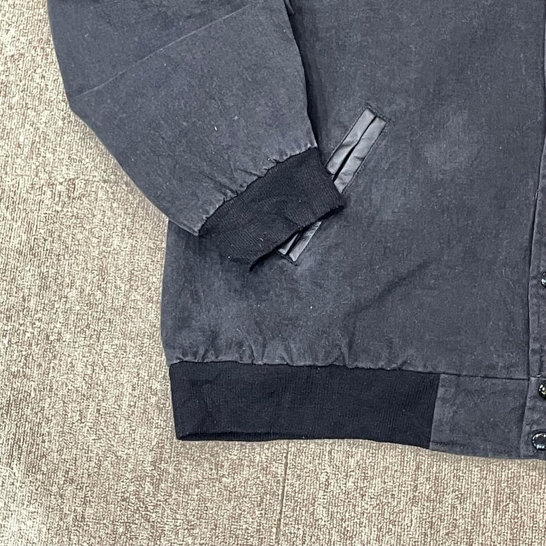 (XL) Grand Casino 빈티지 블랙 데님 워크 자켓 상품이미지6