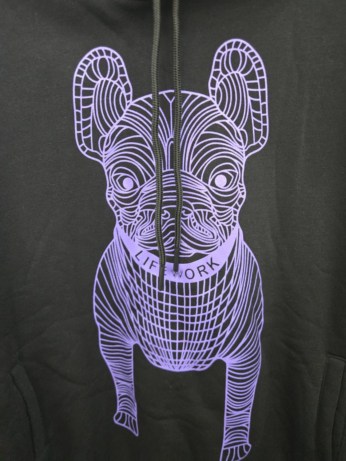 100,L)) LIFE WORK 라이프워크 기모 후드티셔츠! 보라색포인트 상품이미지2