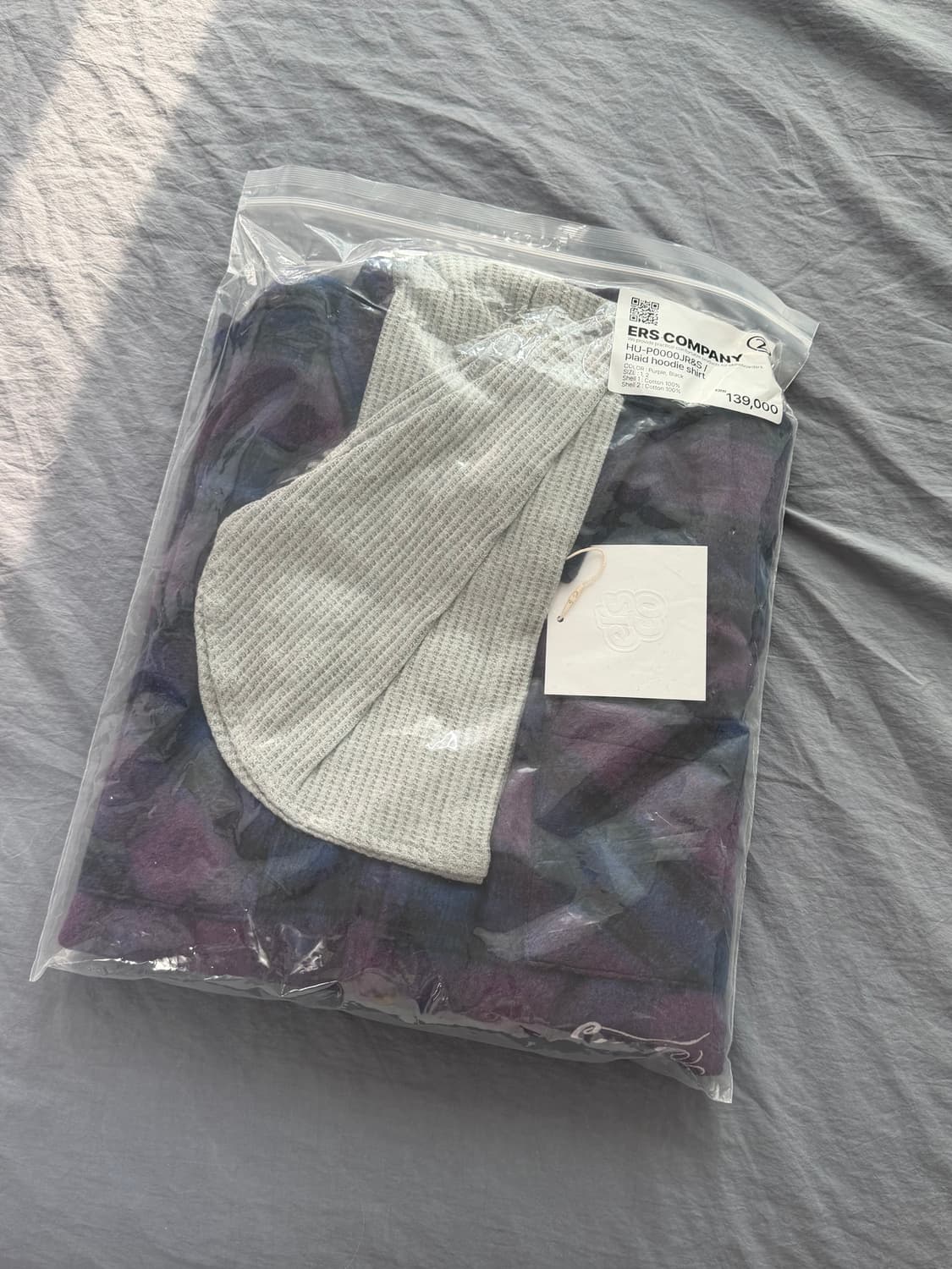 ERSCO 체크후드셔츠 새상품 상품이미지4