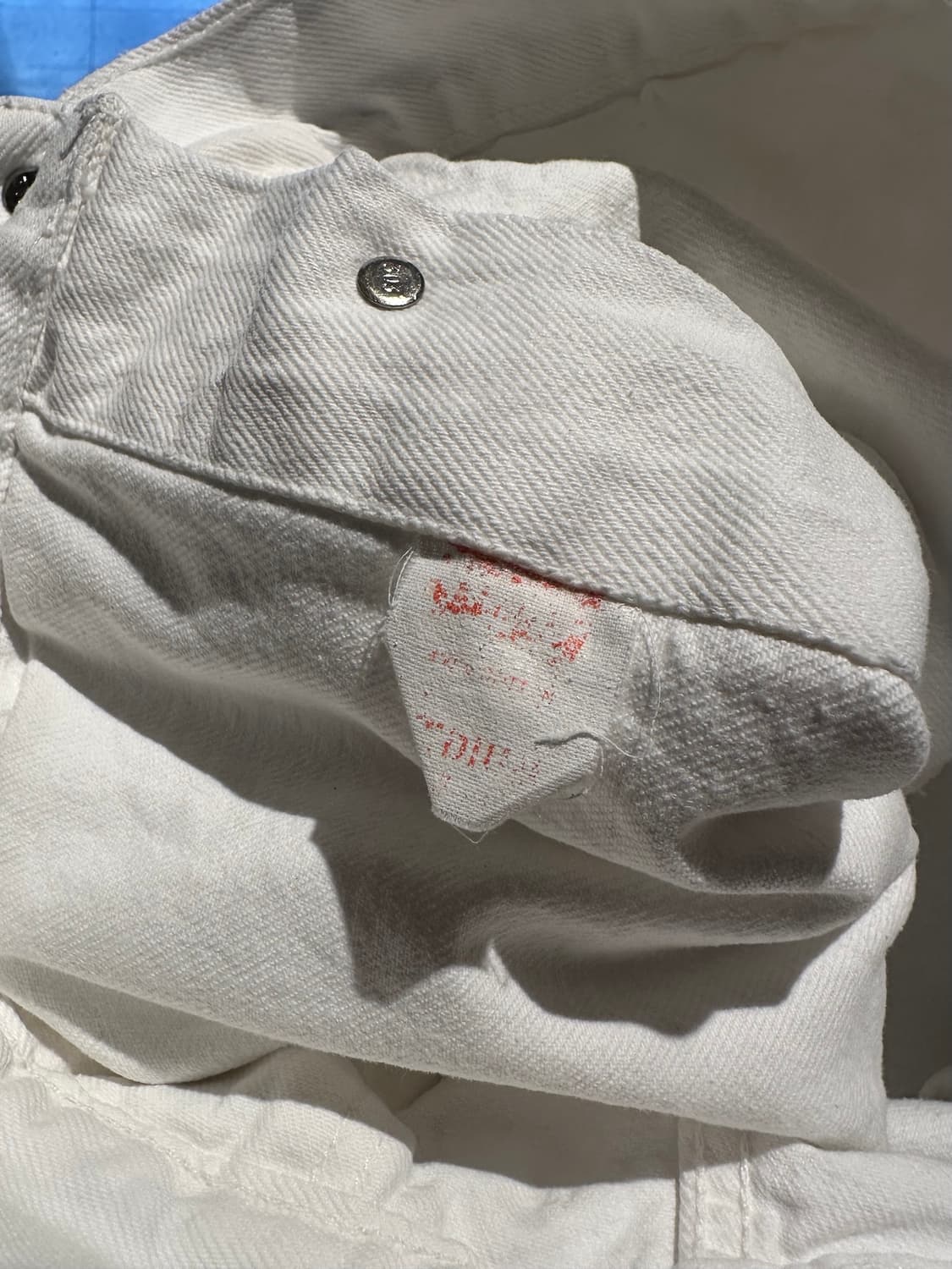 90s USA 빈티지 리바이스 70598-0251 화이트 트러커 데님자켓 상품이미지7