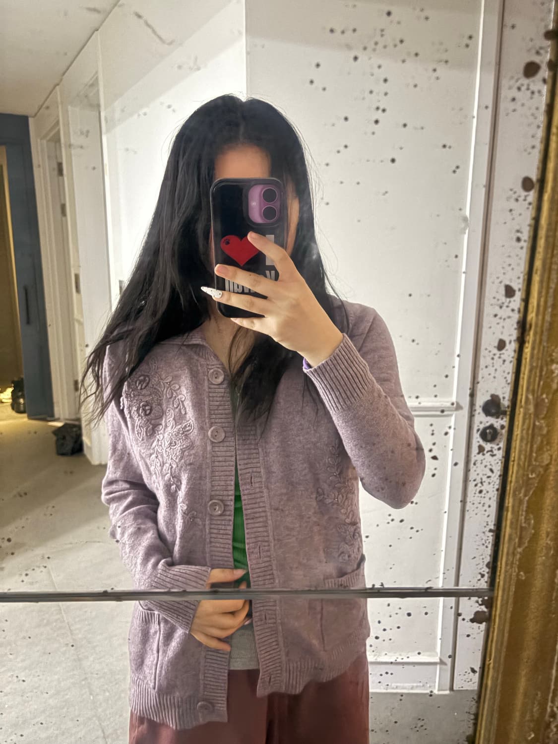 빈티지 모리걸 퍼플 가디건(희귀) 상품이미지2