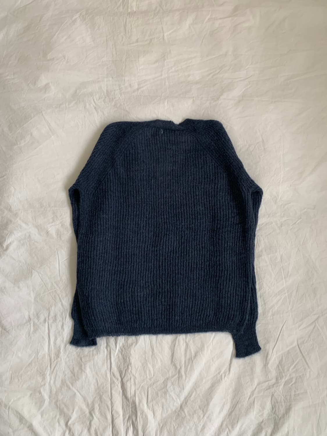 네이비 모헤어 브이넥 니트 상품이미지4