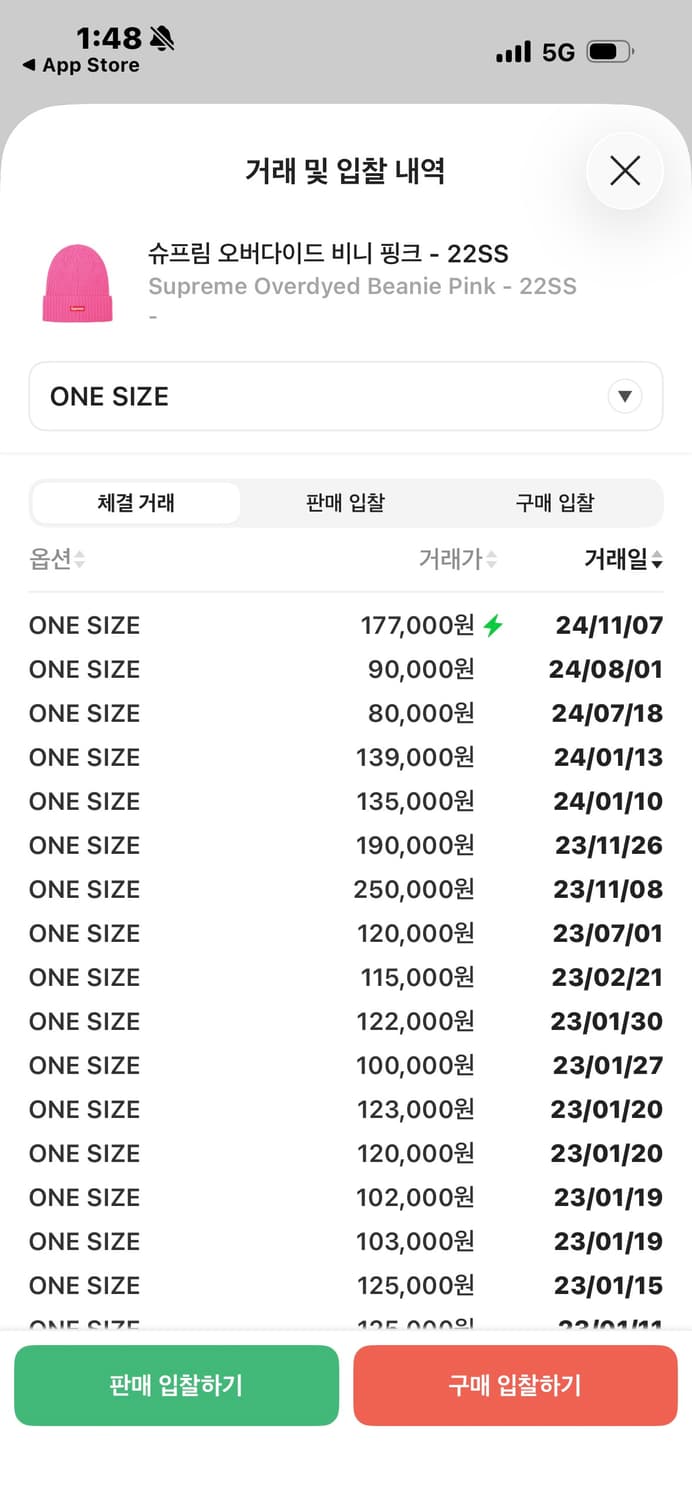 슈프림 22SS 오버다이드 비니 핑크 상품이미지7