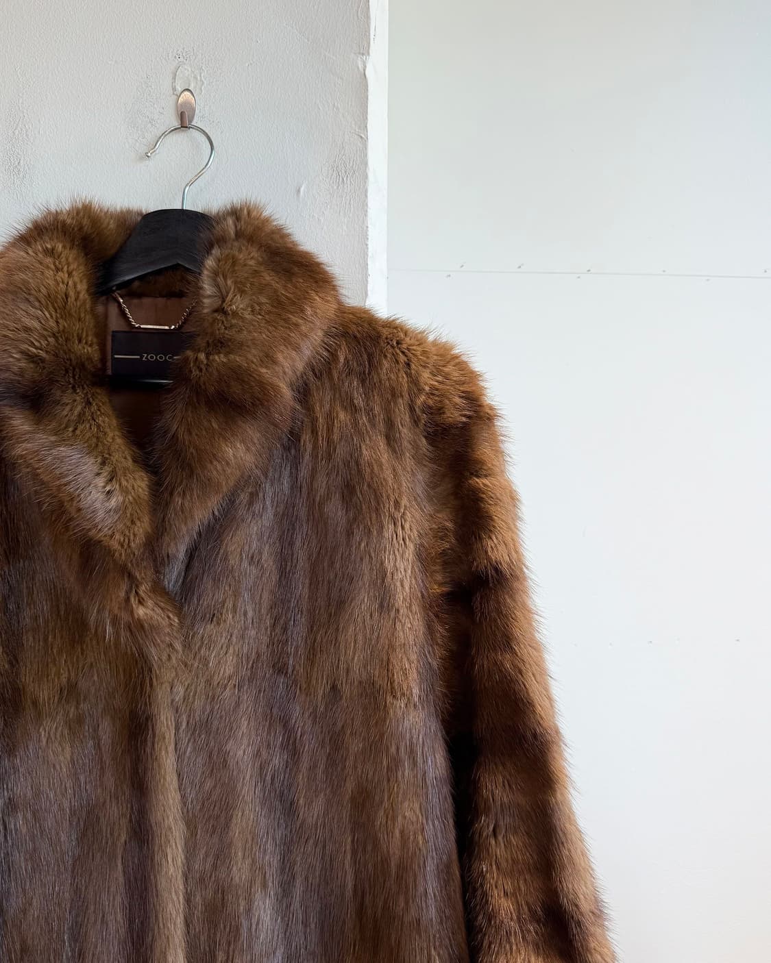 주크 브라운 머스크랫 크롭 퍼자켓 상품이미지5