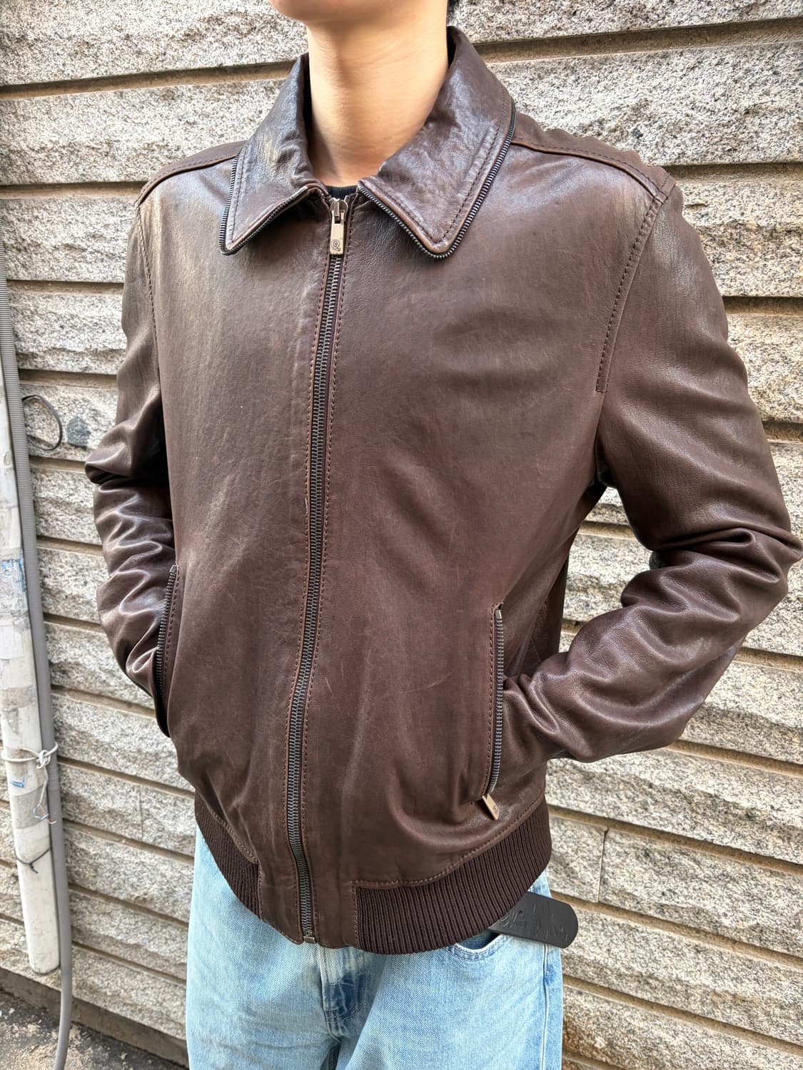 AlexanderMcQueen lambskin leather jacket 상품이미지4