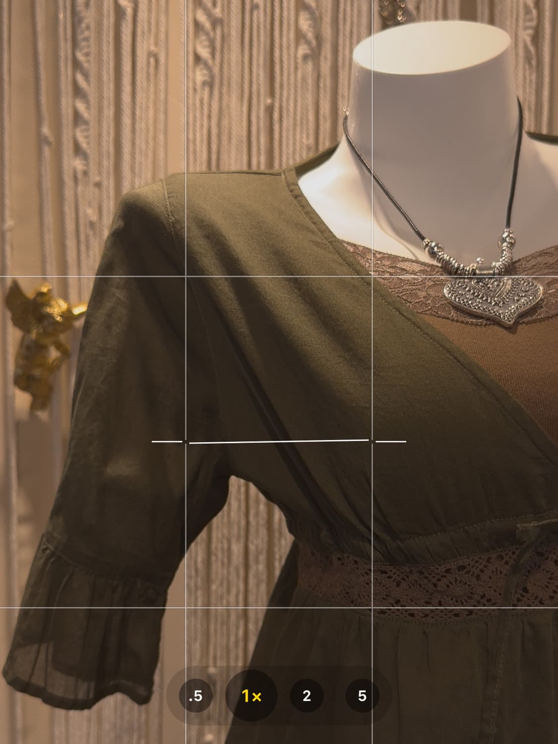 Khaki V-Neck Blouse 0063 상품이미지6