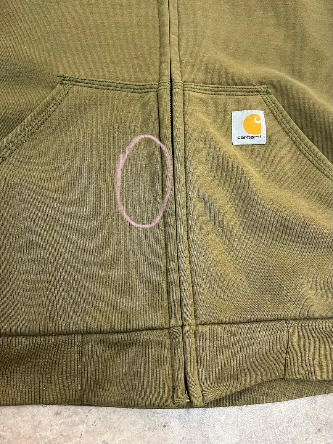 칼하트 후드집업 카키 M #csz3963 상품이미지6