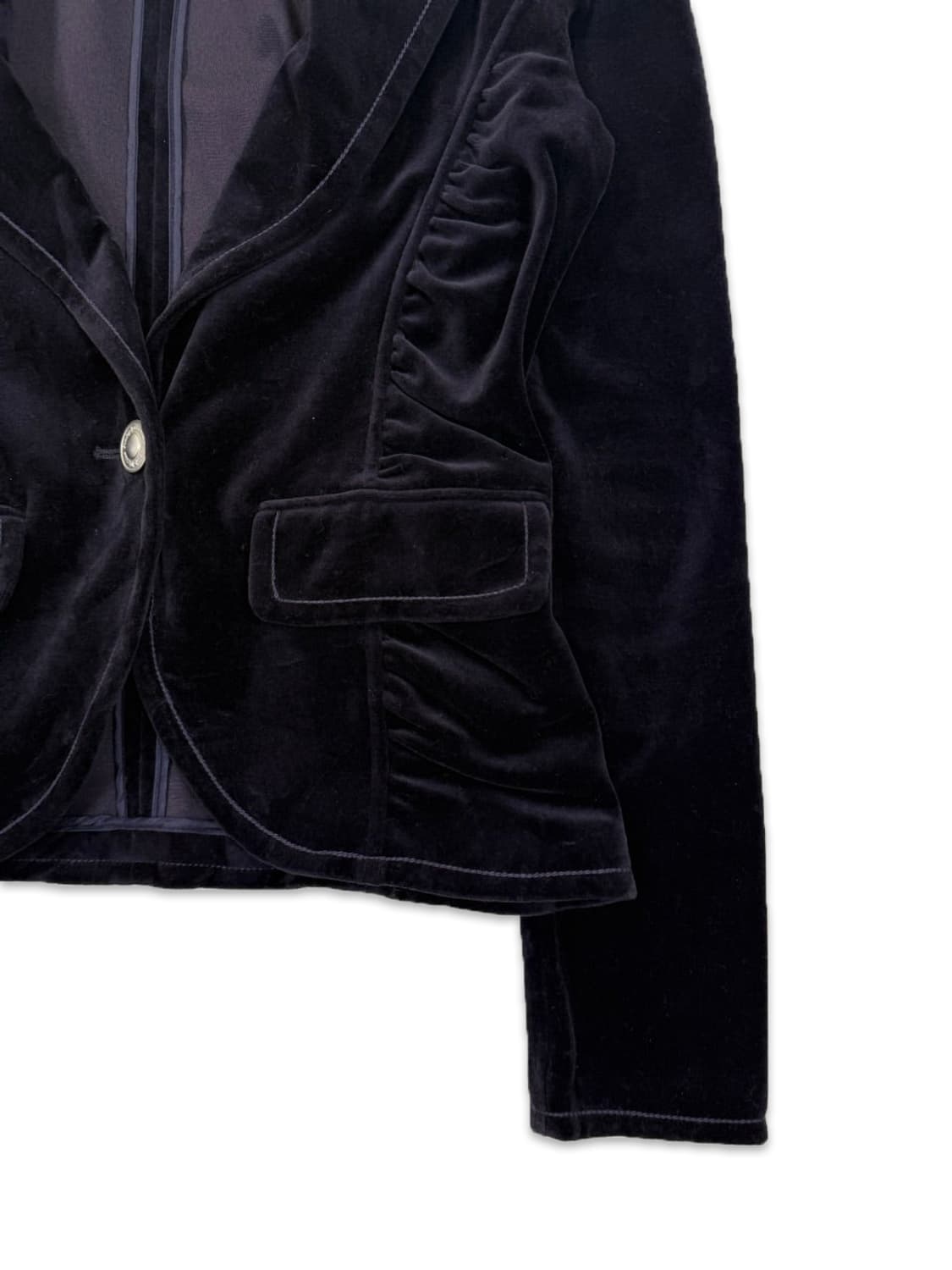 빈티지 Pinky&Dianne 퍼플 벨벳 셔링 싱글 자켓 상품이미지4