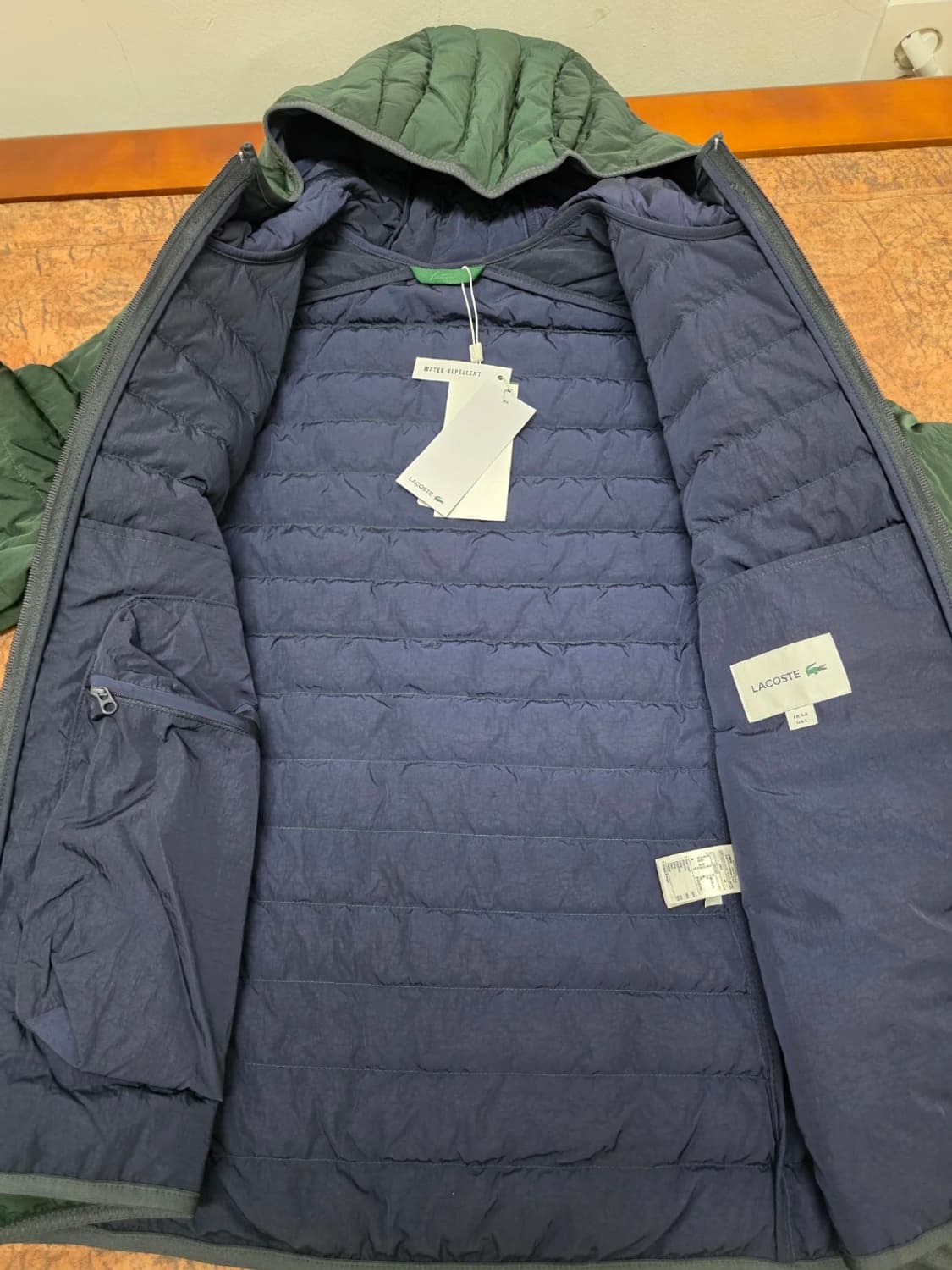 [새제품] 라코스테 남성 경량 후드 다운 패딩 자켓 상품이미지7