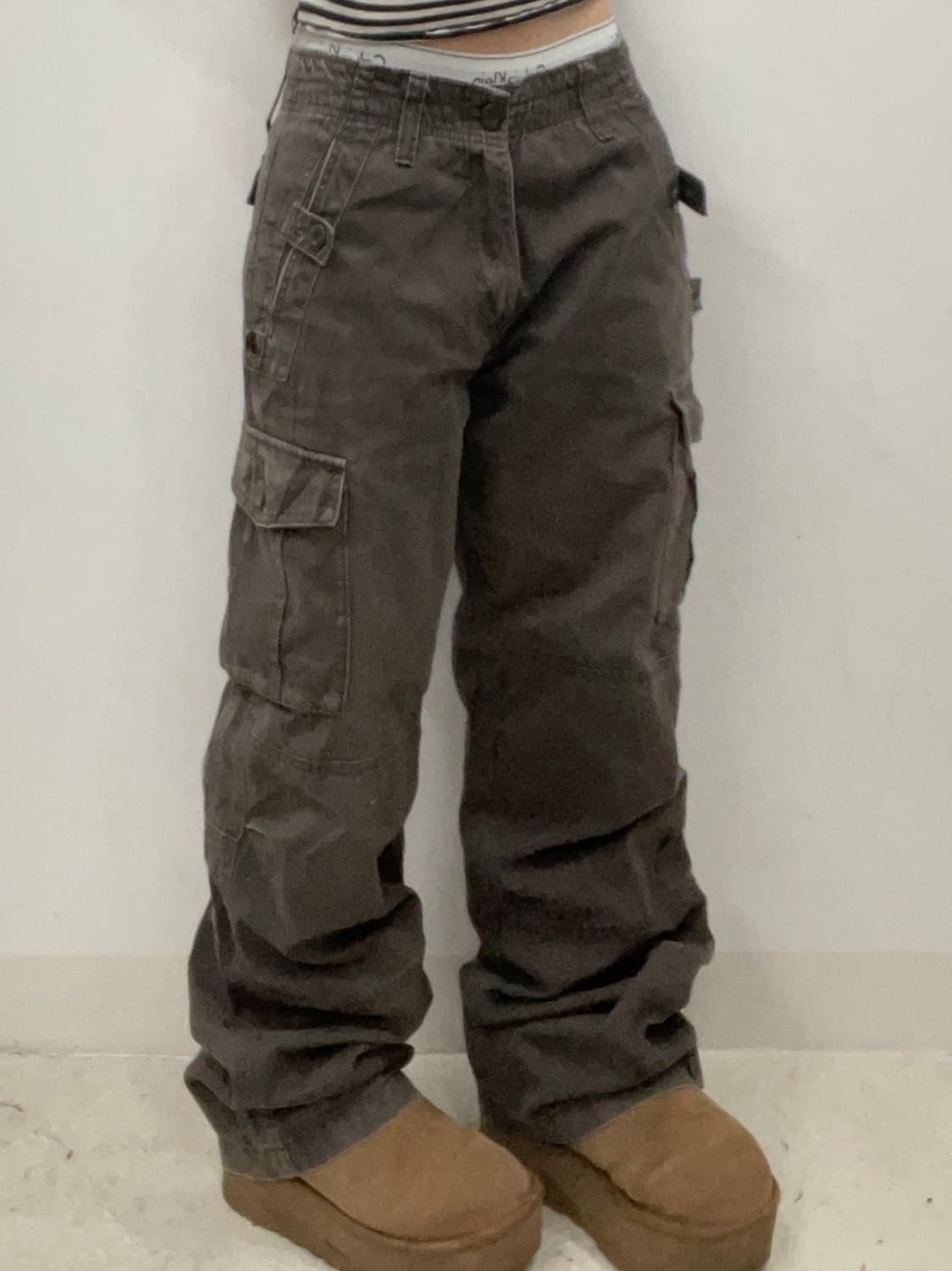 brown pocket cargo pants 상품이미지2
