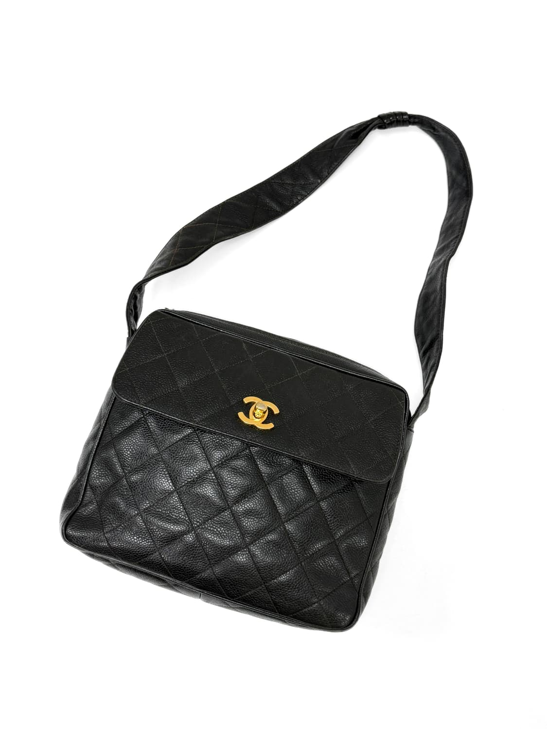 샤넬 캐비어 레더 퀼팅 숄더백 상품이미지1