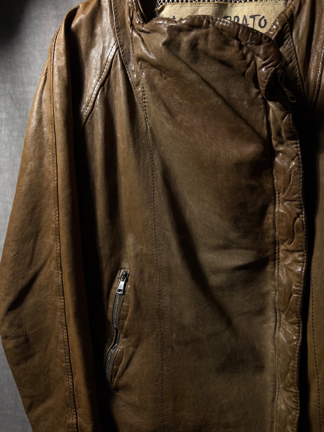 Giorgio Brato Asymmetric Leather Jacket 상품이미지6