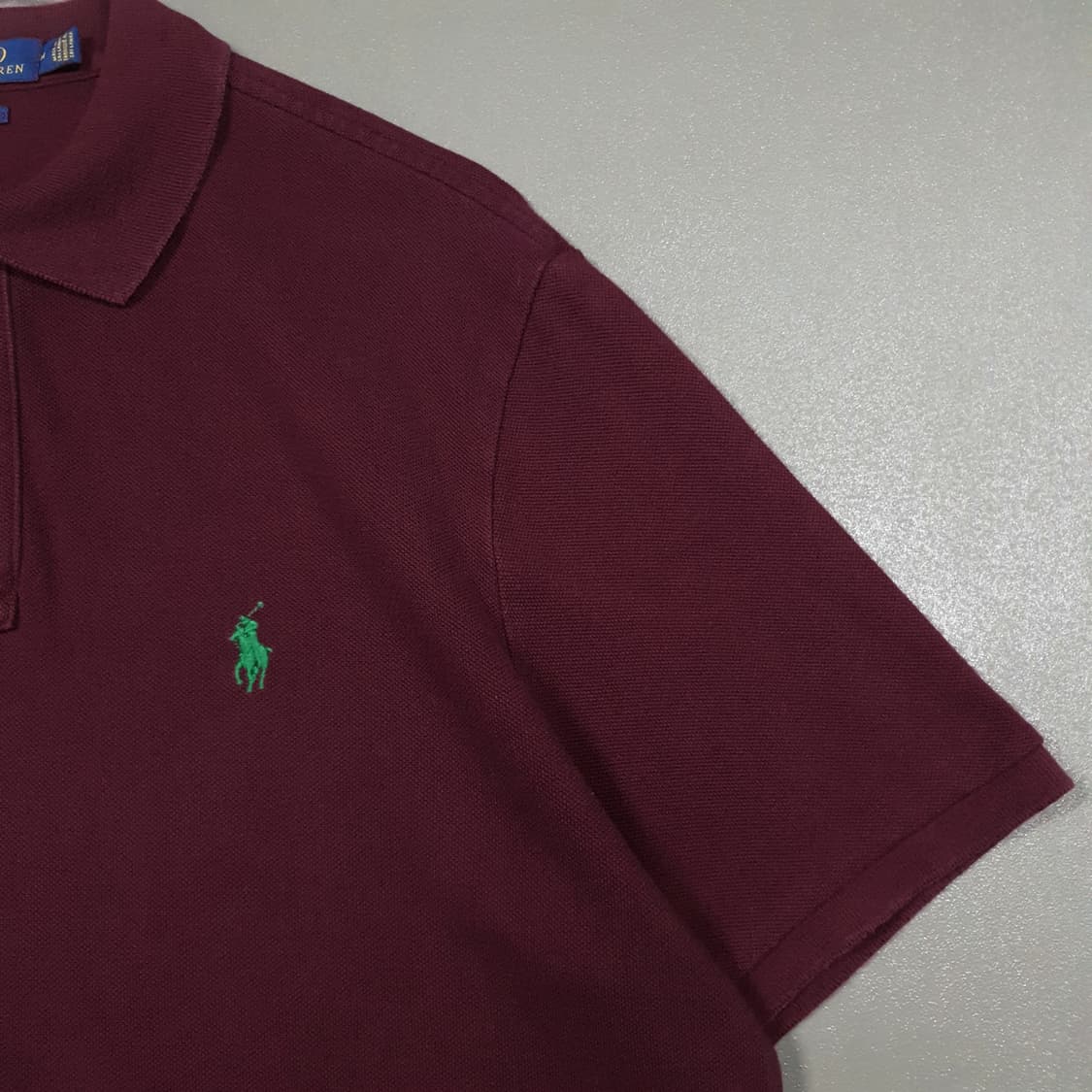 M) 폴로 랄프로렌 신형 포니 반팔 카라티 피케 셔츠 버건디 클래식핏 상품이미지2