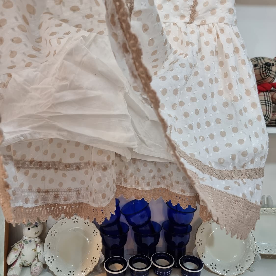 리즈리사 LIZ LISA 라떼빛 도트 레이스 미니원피스 상품이미지5