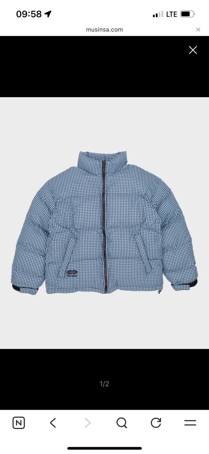 이알티알 체크 패딩 상품이미지1