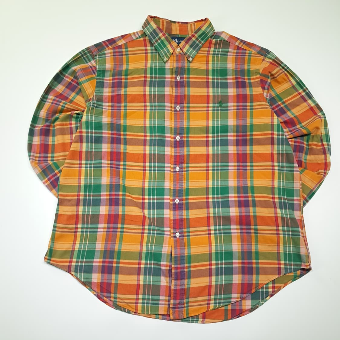 CK138 2XL 폴로 00s 트로피컬 매드라스 체크 셔츠 남방 상품이미지1