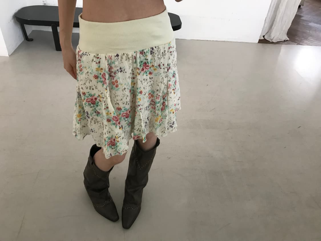 vintage flower pattern skirt 상품이미지2