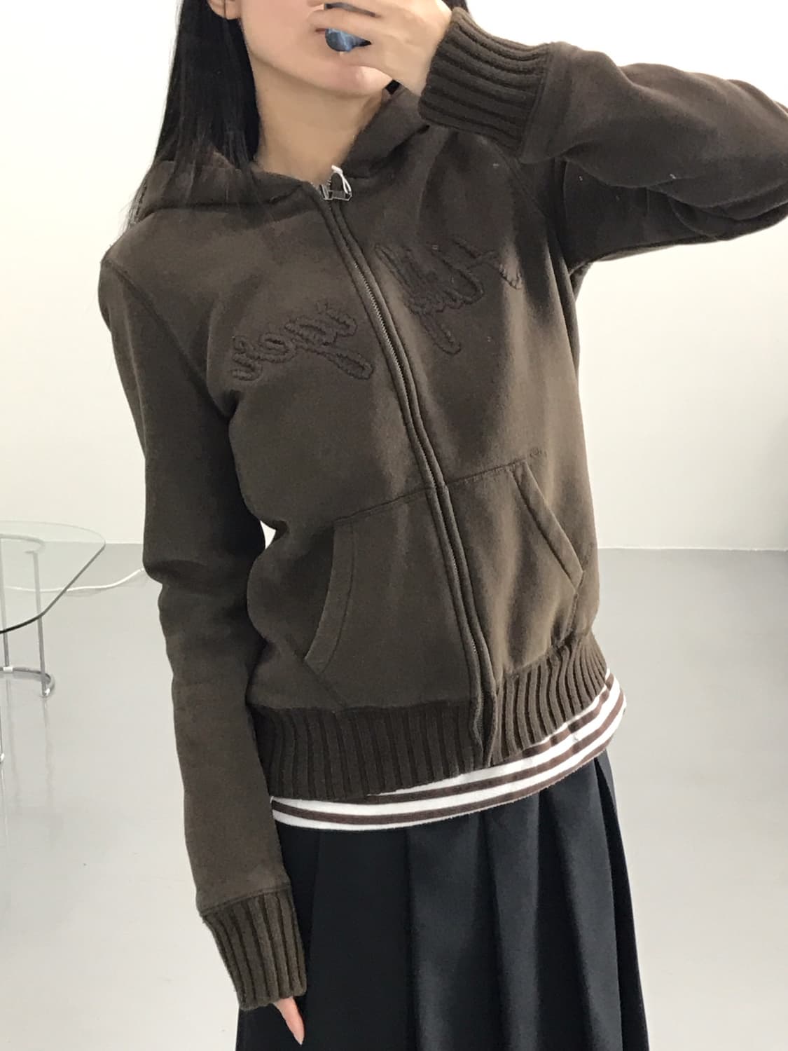 Tommy Hilfiger Brown Zip Up Hoodies 상품이미지3