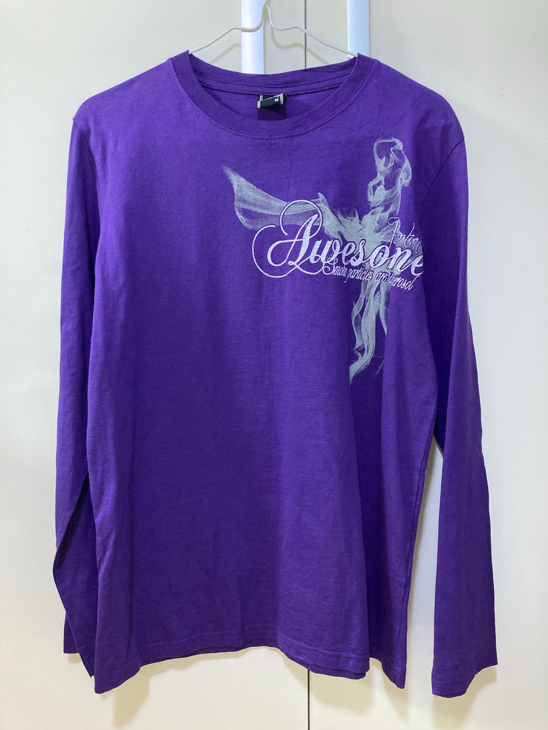 프린팅 긴팔 티셔츠 퍼플 상품이미지2