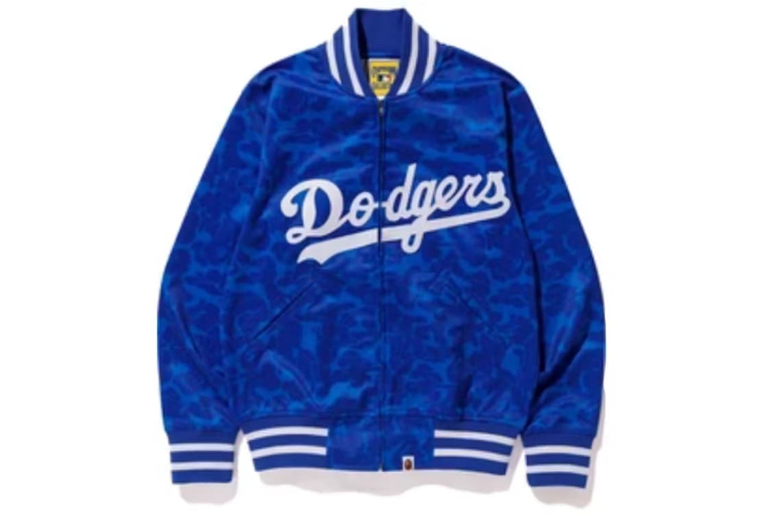 BAPE x Mitchell & Ness Dodgers Jacket XL 상품이미지4