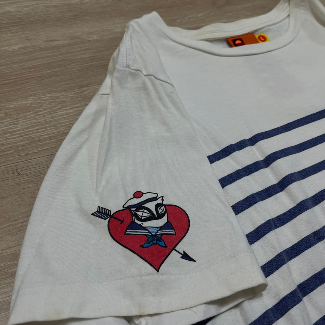 럭키슈에뜨 암프린팅 스트라이프 반팔티 L/100 상품이미지3