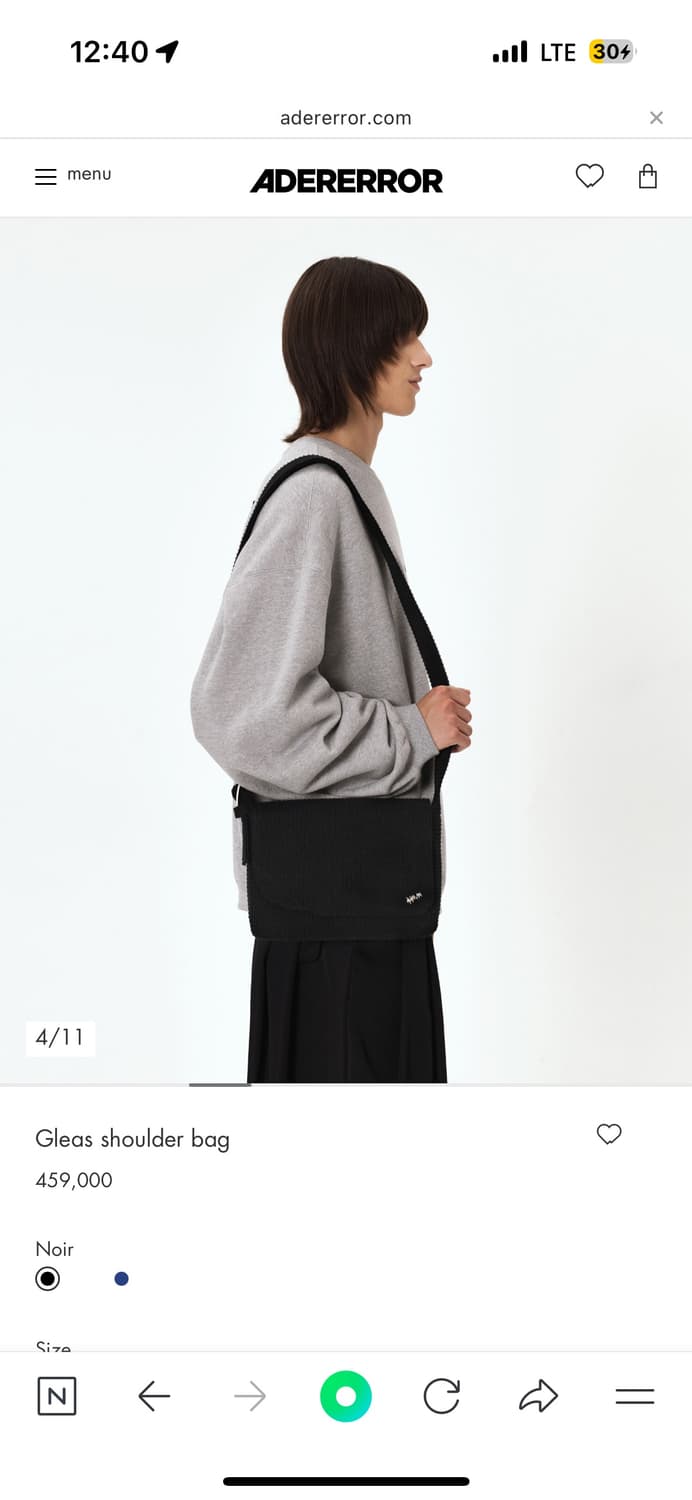 아더에러 코듀로이 가방 상품이미지4