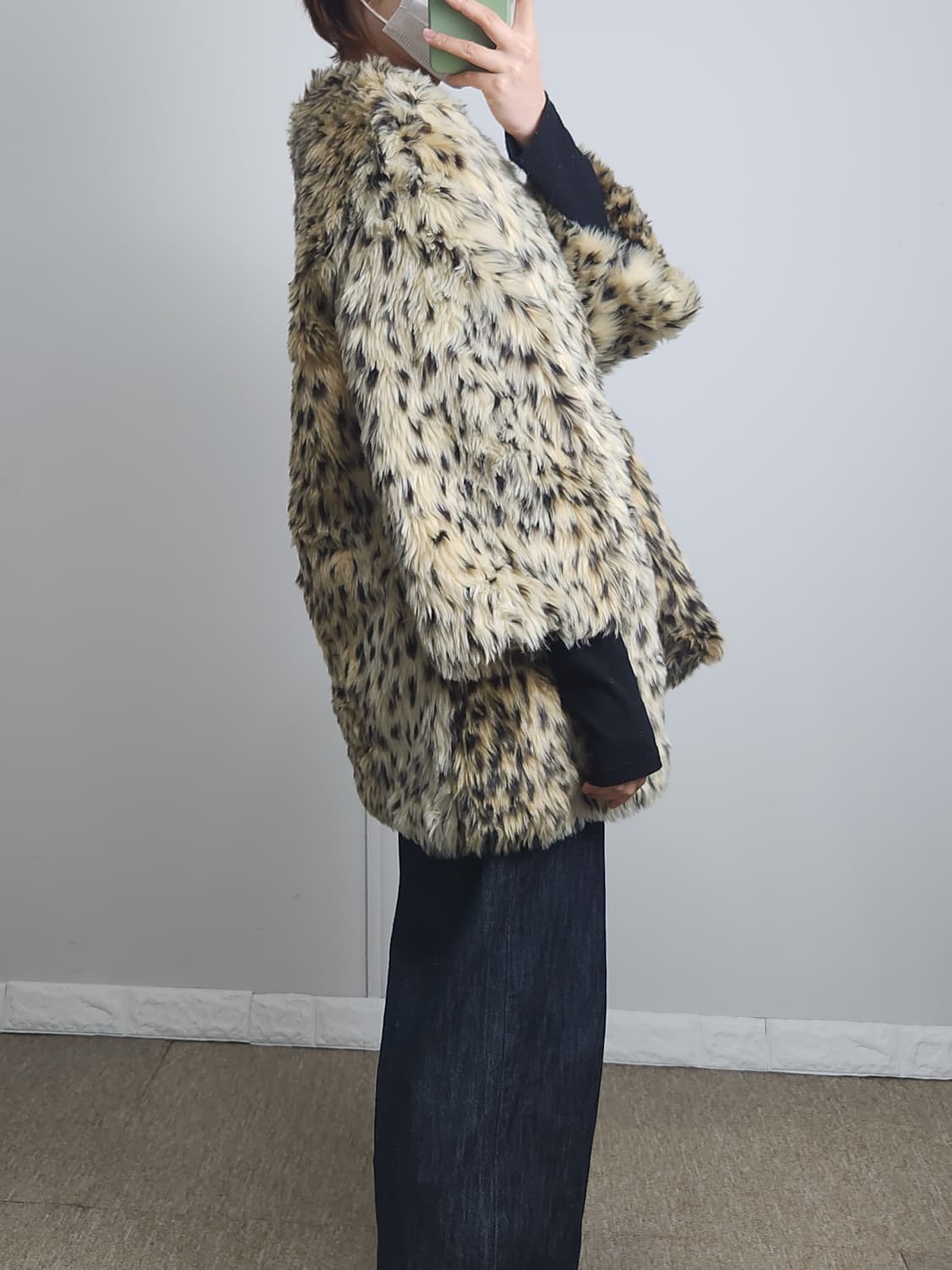 (giordano JP)레오파드 퍼 자켓 상품이미지3